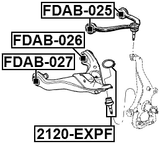 FDAB-025 - BUSHING, FRONT UPPER CONTROL ARM