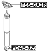 FDAB-029 - BUSHING, REAR SHOCK ABSORBER