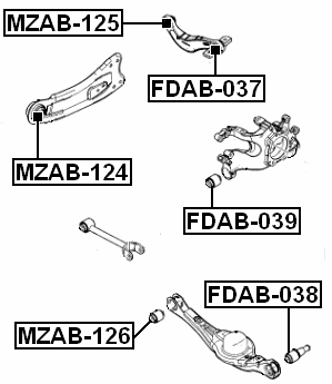 FDAB-037 - REAR TRANSVERSE ROD BUSHING