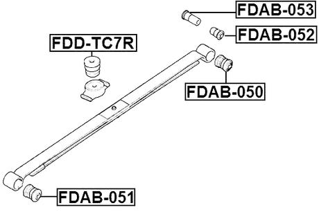 FDAB-051 - REAR LEAF SPRING BUSHING