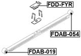 FDAB-054 - REAR LEAF SPRING BUSHING