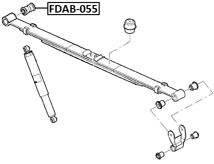 FDAB-055 - REAR LEAF SPRING BUSHING