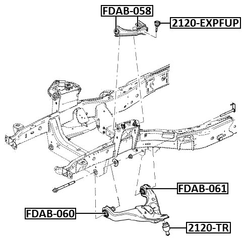 FDAB-060 - FRONT BUSHING, FRONT CONTROL ARM