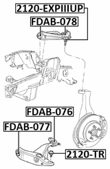 FDAB-076 - REAR BUSHING, FRONT LOWER CONTROL ARM