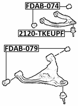 FDAB-079 - BUSHING, FRONT LOWER CONTROL ARM