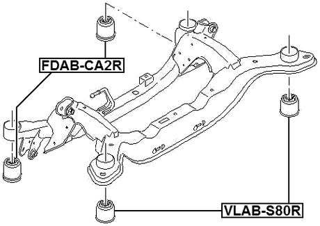 FDAB-CA2R - SUBFRAME REAR BUSHING