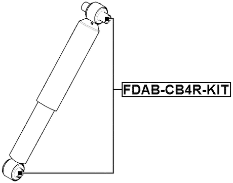 FDAB-CB4R-KIT - BUSHING KIT, REAR SHOCK ABSORBER