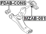 FDAB-CONS - FRONT BUSHING, FRONT CONTROL ARM