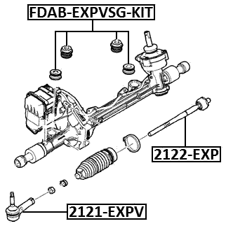 FDAB-EXPVSG-KIT - STEERING RACK BUSHING KIT
