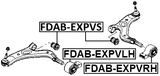 FDAB-EXPVS - FRONT BUSHING, FRONT CONTROL ARM
