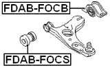 FDAB-FOCS - FRONT BUSHING, FRONT CONTROL ARM