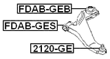 FDAB-GES - FRONT BUSHING, FRONT CONTROL ARM