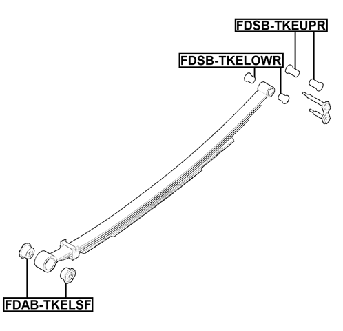 FDAB-TKELSF - REAR LEAF SPRING BUSHING