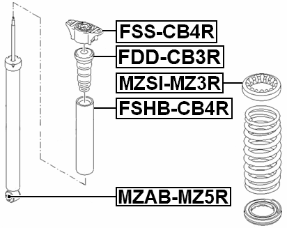 FDD-CB3R - REAR SHOCK ABSORBER JOUNCE BUMPER