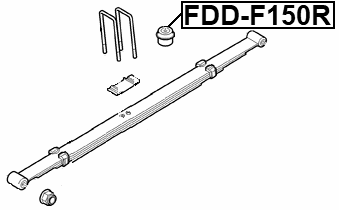FDD-F150R - REAR LEAF SPRING RUBBER BUFFER