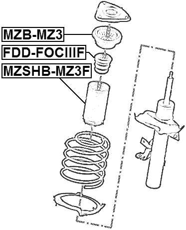 FDD-FOCIIIF - FRONT SHOCK ABSORBER JOUNCE BUMPER