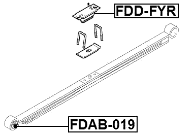 FDD-FYR - REAR LEAF SPRING RUBBER BUFFER