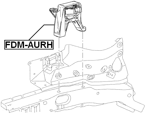 FDM-AURH - RIGHT ENGINE MOUNT (HYDRO)