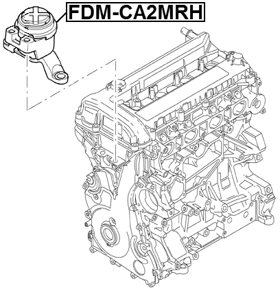 FDM-CA2MRH - RIGHT ENGINE MOUNT (HYDRO)