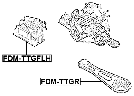 FDM-TTGFLH - FRONT LEFT ENGINE MOUNT