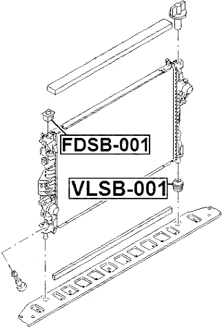 FDSB-001 - MOUNT RUBBER RADIATOR