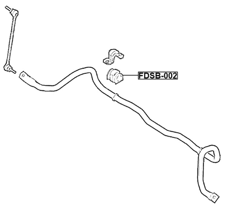FDSB-002 - FRONT STABILIZER BAR BUSH D22.5