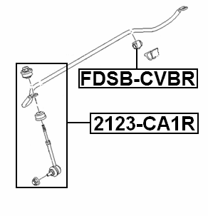 FDSB-CBVR - REAR STABILIZER BAR BUSH D15