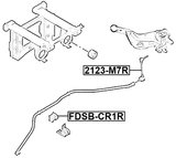 FDSB-CR1R - REAR STABILIZER BAR BUSH D18