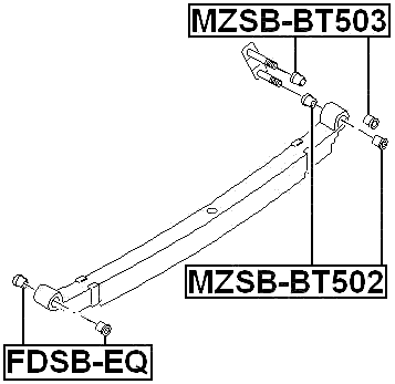 FDSB-EQ - REAR LEAF SPRING BUSHING FRONT