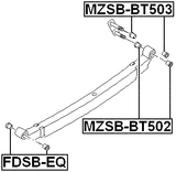 FDSB-EQ - REAR LEAF SPRING BUSHING FRONT