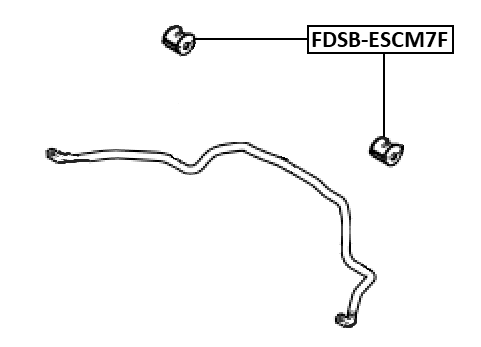 FDSB-ESCM7F - FRONT STABILIZER BAR BUSH D21