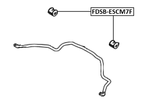 FDSB-ESCM7F - FRONT STABILIZER BAR BUSH D21