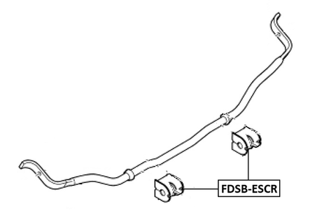 FDSB-ESCR - REAR STABILIZER BAR BUSH D18.4