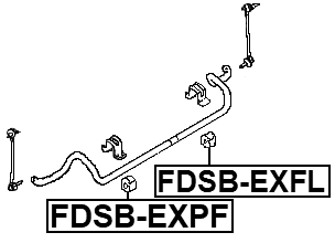 FDSB-EXFL - FRONT STABILIZER BAR BUSH LEFT D37