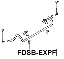 FDSB-EXPF - FRONT STABILIZER BAR BUSH RIGHT D37