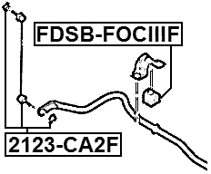 FDSB-FOCIIIF - FRONT STABILIZER BAR BUSH D21.6