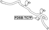 FDSB-TC7F - FRONT STABILIZER BAR BUSH D24.5