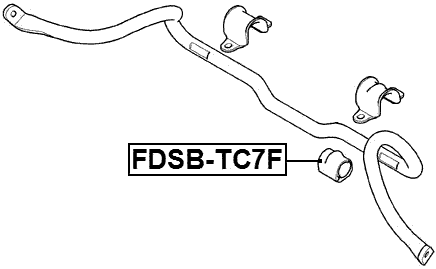 FDSB-TC7F - FRONT STABILIZER BAR BUSH D24.5