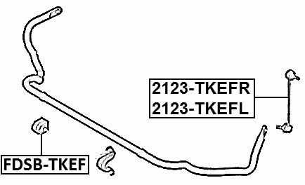 FDSB-TKEF - FRONT STABILIZER BAR BUSH D26.5