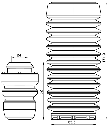 FDSHB-FSTVIF-KIT - BOOT WITH JOUNCE BUMPER FRONT SHOCK ABSORBER KIT