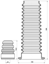 FDSHB-FSTVIIF-KIT - BOOT WITH JOUNCE BUMPER FRONT SHOCK ABSORBER KIT