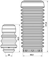 FDSHB-FUSF-KIT - BOOT WITH JOUNCE BUMPER FRONT SHOCK ABSORBER KIT