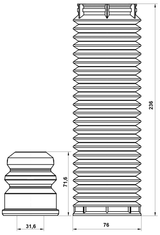 FDSHB-GALIIF-KIT - BOOT WITH JOUNCE BUMPER FRONT SHOCK ABSORBER KIT