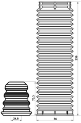 FDSHB-KUGF-KIT - BOOT WITH JOUNCE BUMPER FRONT SHOCK ABSORBER KIT