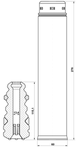 FDSHB-KUGIIR-KIT - BOOT WITH JOUNCE BUMPER REAR SHOCK ABSORBER KIT