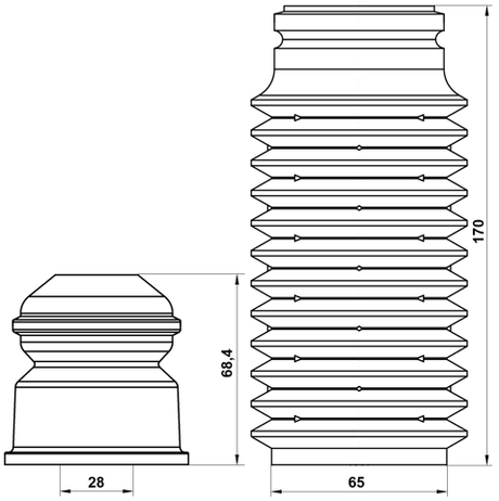 FDSHB-MONIIIF-KIT - BOOT WITH JOUNCE BUMPER FRONT SHOCK ABSORBER KIT