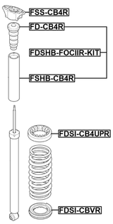 FDSI-CB4UPR - REAR SPRING UPPER SEAT