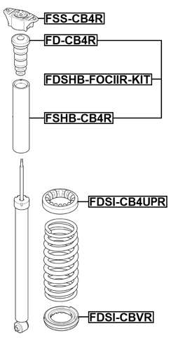 FDSI-CB4UPR - REAR SPRING UPPER SEAT