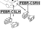 FEBR-CSLH - BRACKET REAR LAMP LEFT