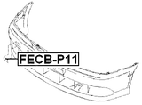 FECB-P11 - TOW HOOK FLAP, FRONT BUMPER